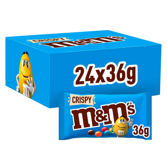 Confetti con Riso Soffiato e Cioccolato M&M's Crispy 24x 36g Confetti con Riso Soffiato e Cioccolato M&M's Crispy 24x 36g