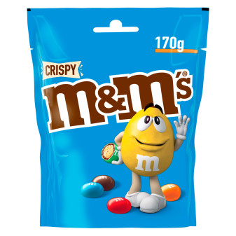 M&M's Crispy Confetti con Riso Soffiato Ricoperti di Cioccolato - Busta da 170g