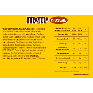 Tavoletta con Cioccolatini Ricoperta di Cioccolato M&M's Chocolate