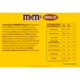 Tavoletta con Cioccolatini Ricoperta di Cioccolato M&M's Chocolate