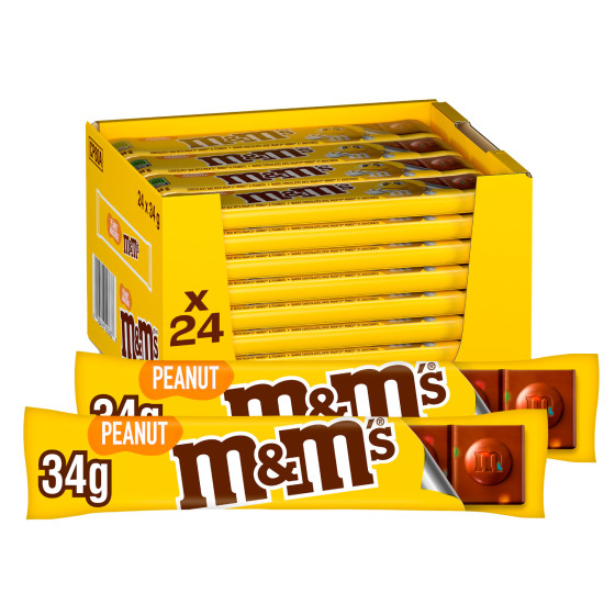Barretta con Arachidi Ricoperta di Cioccolato M&M's Peanut 24x 34g Barretta con Arachidi Ricoperta di Cioccolato M&M's Peanut 24x 34g
