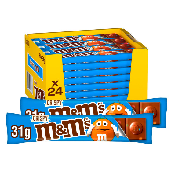 Barretta con Riso Soffiato e Cioccolato M&M's Crispy 24x 31g Barretta con Riso Soffiato e Cioccolato M&M's Crispy 24x 31g