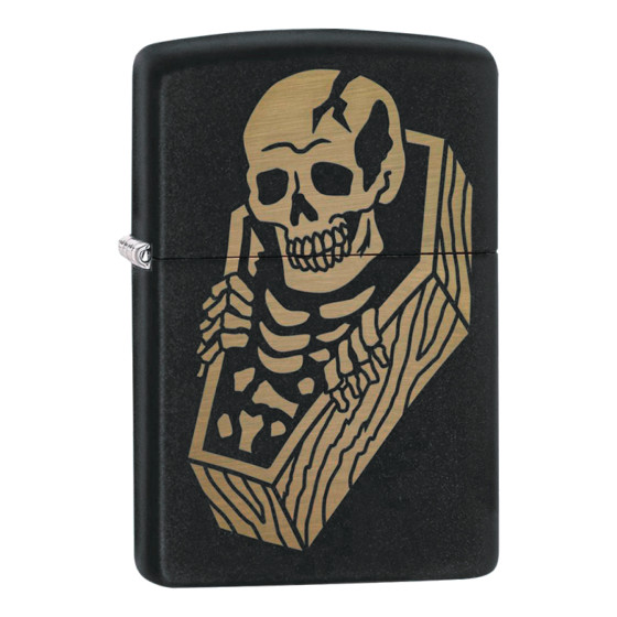 Accendino Zippo mod. 218 Skull Coffin Ricaricabile Antivento Accendino Zippo mod. 218 Skull Coffin Ricaricabile Antivento