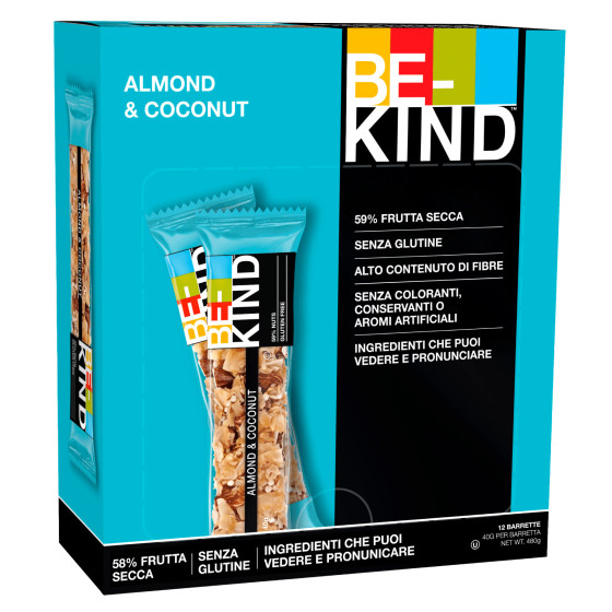 Almond & Coconut Barretta al Cocco con Frutta Secca 12x 40g Be-Kind Almond & Coconut Barretta al Cocco con Frutta Secca 12x 40g Be-Kind