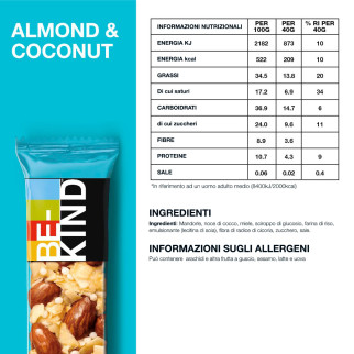 Almond & Coconut Barretta al Cocco con Frutta Secca 12x 40g Be-Kind