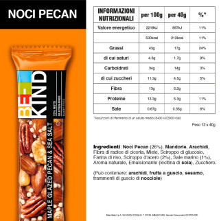 Maple Glazed Pecan & Sea Salt Barretta 40g Be-Kind