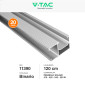 Immagine 4 - V-Tac Kit Struttura in Alluminio per Montaggio di 10 Pannelli Solari Fotovoltaici 35mm da 400W a 550W per Tetto Piano