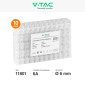 Immagine 2 - V-Tac Morsettiera da 12 Connettori per Cavi Elettrici da 6A e 6mm Colore Bianco - Confezione da 10 Pezzi - SKU 11801 [TERMINATO]