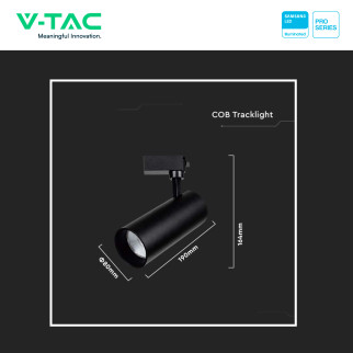 VT-11035 Faretto LED da Binario 35W Track Light COB Samsung V-Tac Pro