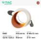 Immagine 2 - V-Tac VT-974 Portafaretto Rotondo da Incasso per Lampadine GU10 e GU5.3 (MR16) Bianco - SKU 6682