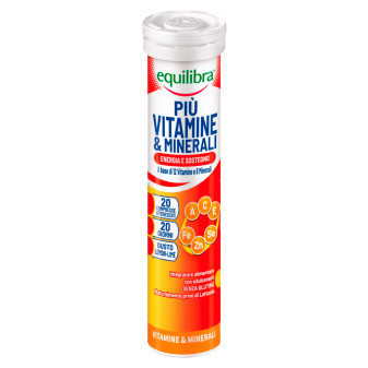 Equilibra Integratore Multivitaminico Più Vitamine e Minerali Limone Lime