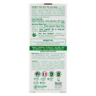 Aloe Siero Viso Anti-Aging Sensitive con Acido Ialuronico Equilibra
