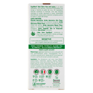 Aloe Siero Viso Anti-Aging Sensitive con Acido Ialuronico Equilibra