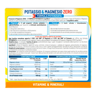 Potassio&Magnesio Zero Zuccheri e Zero Calorie Benessere Equilibra