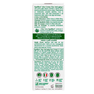 Aloe Crema Viso Anti-Aging Sensitive con Acido Ialuronico Equilibra