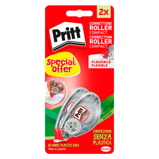 Roller Compact Confezione da 2 Correttori a Nastro Pritt