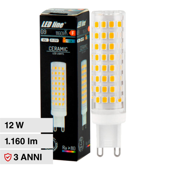 Lampadina LED 12W G9 SMD Trasparente in Ceramica LED Line Lampadina LED 12W G9 SMD Trasparente in Ceramica LED Line