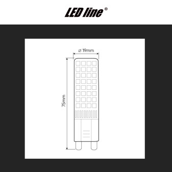 Lampadina LED 12W G9 SMD Trasparente in Ceramica LED Line