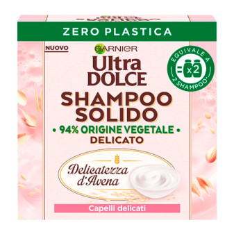 Garnier Ultra Dolce Shampoo Solido Delicatezza D'Avena - Saponetta da 60g