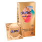 Preservativi Durex Real Feel con Forma Easy On Senza Lattice - Confezione da 6 Profilattici