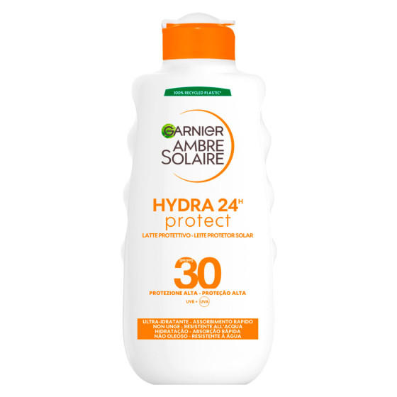 Garnier Ambre Solaire Hydra 24H Protect Latte Solare Ultra-Idratante SPF 30 Garnier Ambre Solaire Hydra 24H Protect Latte Solare Ultra-Idratante SPF 30