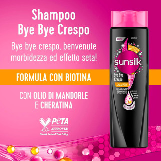 Shampoo Bye Bye Crespo con Cheratina Flacone 250ml Sunsilk