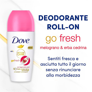 Deodorante Roll-On Go Fresh 48h Melograno & Erba Cedrina 0% Alcol Dove
