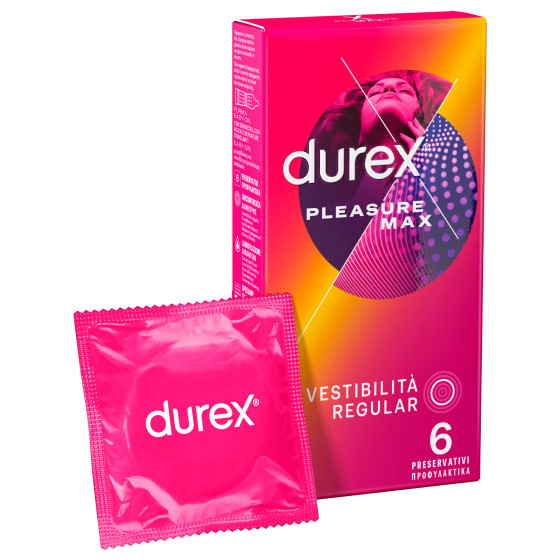 Preservativi Durex Pleasure Max con Rilievi Stimolanti 6pz Preservativi Durex Pleasure Max con Rilievi Stimolanti 6pz