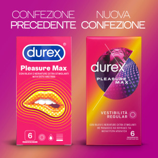 Preservativi Durex Pleasure Max con Rilievi Stimolanti 6pz