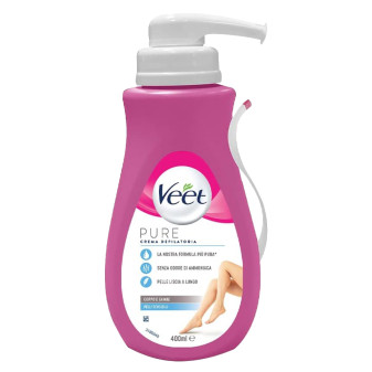 Veet Pure Crema Depilatoria Silk & Fresh Technology per Pelli Sensibili Corpo...