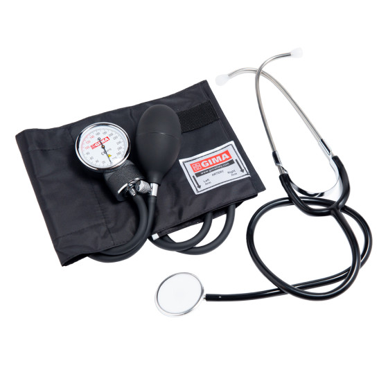 Kit di Pressione Sanguigna con Sfigmomanometro e Stetoscopio Gima Kit di Pressione Sanguigna con Sfigmomanometro e Stetoscopio Gima