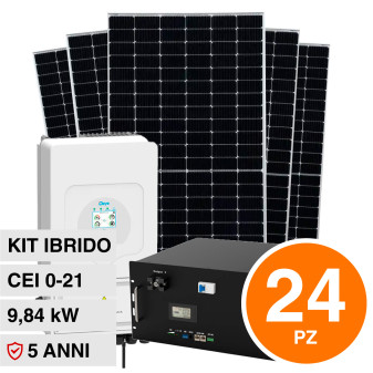 V-Tac Kit 9.84kW 24 Pannelli Solari Fotovoltaici 410W + Inverter Trifase +...