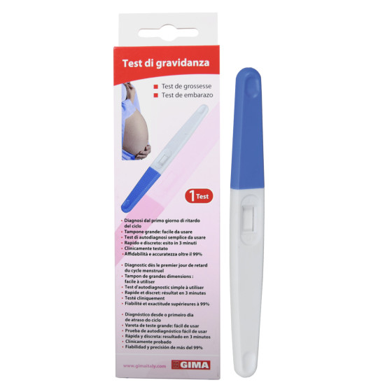 Test Rapido di Gravidanza HCG Midstream per Autodiagnosi Gima Test Rapido di Gravidanza HCG Midstream per Autodiagnosi Gima
