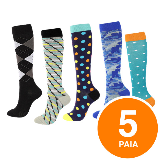 Funny Calze a Compressione Disegno 6 Taglia L-XL 5 Paia Gima Funny Calze a Compressione Disegno 6 Taglia L-XL 5 Paia Gima