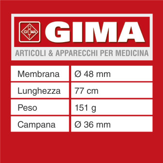 Stetoscopio Riester Duplex con Padiglione in Alluminio per Adulti Gima