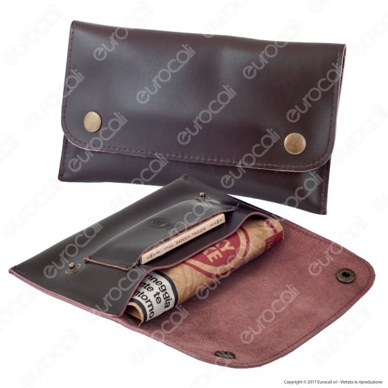 Bravo Rex Astuccio in Vera Pelle Portatabacco e Cartine Bravo Rex Astuccio in Vera Pelle Portatabacco e Cartine