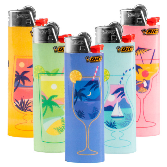 Bic Maxi J26 Fantasia Summer Drinks - Serie da 5 Accendini Bic Maxi J26 Fantasia Summer Drinks - Serie da 5 Accendini