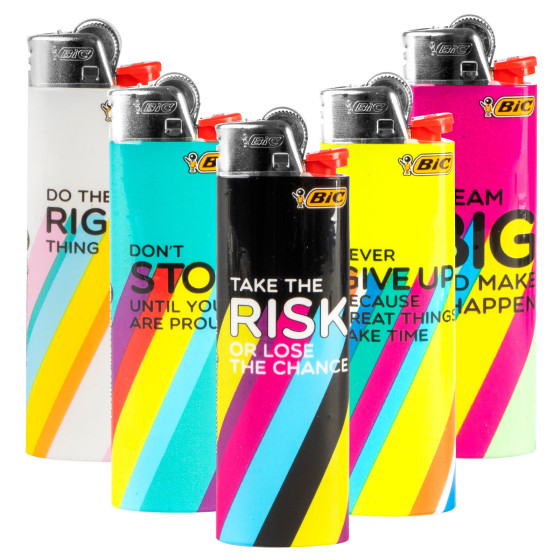 Bic Maxi J26 Fantasia Positive Message - Serie da 5 Accendini Bic Maxi J26 Fantasia Positive Message - Serie da 5 Accendini