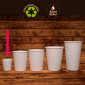 Immagine 4 - Bicchierini da Caffè in Carta Riciclabile con Fantasia DownUpCUP Blue da 65ml - Confezione da 50 Bicchieri