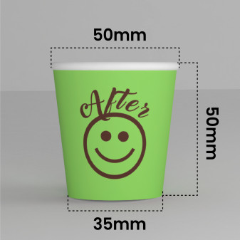 50 Bicchierini da Caffè in Carta DownUpCUP Green da 65ml