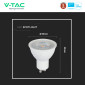 Immagine 8 - V-Tac Pro VT-247 Lampadina LED GU10 6W Faretto Spotlight SMD Chip Samsung - SKU 21192/ 21193 / 21194