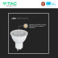 Immagine 9 - V-Tac Pro VT-247 Lampadina LED GU10 6W Faretto Spotlight SMD Chip Samsung - SKU 21192/ 21193 / 21194