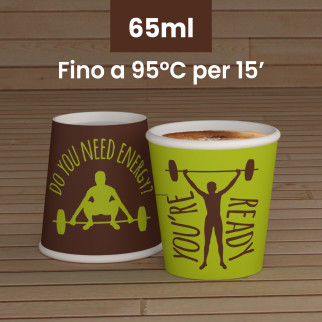 50 Bicchierini da Caffè in Carta ReadyCUP da 65ml