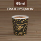 Immagine 2 - Bicchierini da Caffè in Carta Riciclabile con Fantasia CoffeeGoldCUP da 65ml - Confezione da 50 Bicchieri