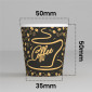 Immagine 3 - Bicchierini da Caffè in Carta Riciclabile con Fantasia CoffeeGoldCUP da 65ml - Confezione da 50 Bicchieri