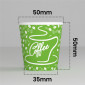 Immagine 3 - Bicchierini da Caffè in Carta Riciclabile con Fantasia CoffeeGreenCUP da 65ml - Confezione da 50 Bicchieri