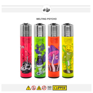 Accendini Large Clipper Melting Psycho Box da 48