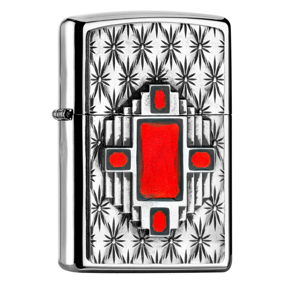 Accendino Zippo mod. 2005083 Red Diamond Antivento Ricaricabile Accendino Zippo mod. 2005083 Red Diamond Antivento Ricaricabile