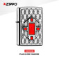 Immagine 2 - Zippo Accendino a Benzina Ricaricabile ed Antivento con Fantasia Red Diamond - mod. 2005083