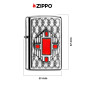 Immagine 4 - Zippo Accendino a Benzina Ricaricabile ed Antivento con Fantasia Red Diamond - mod. 2005083